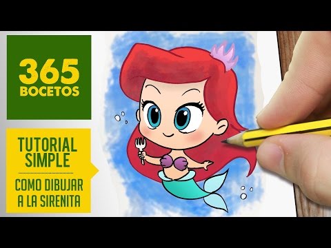 Cómo Dibujar A La Princesa Ariel De La Sirenita Fácil Paso a Paso