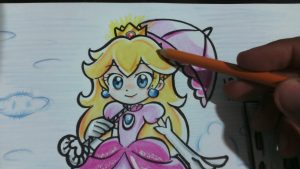 Cómo Dibuja A La Princesa Peach De Mario Bros Fácil Paso a Paso