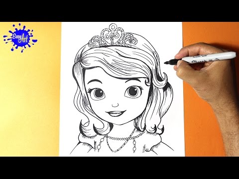 Cómo Dibujar A La Princesa Sofia De Disney Fácil Paso a Paso