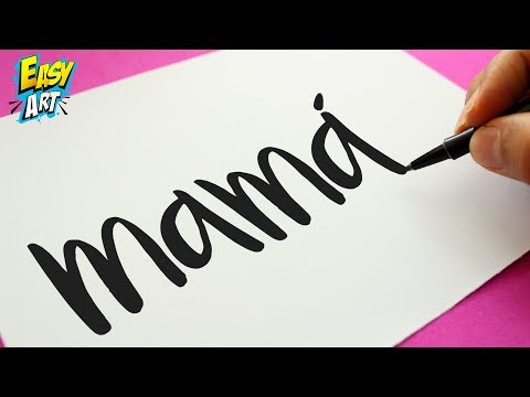 Cómo Dibuja A Partir De La Palabra Mama Paso a Paso Fácil