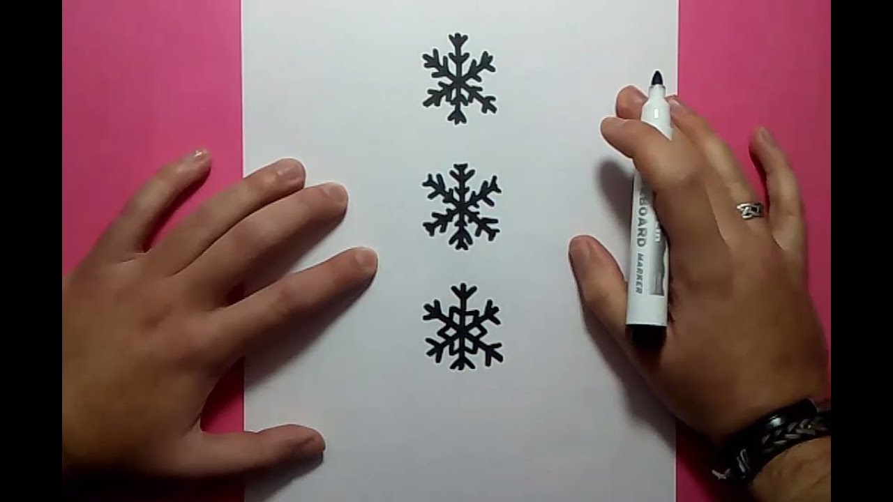 Dibujar Copos De Nieve Fácil Paso a Paso