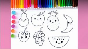Cómo Dibuja Frutas Fácil Paso a Paso