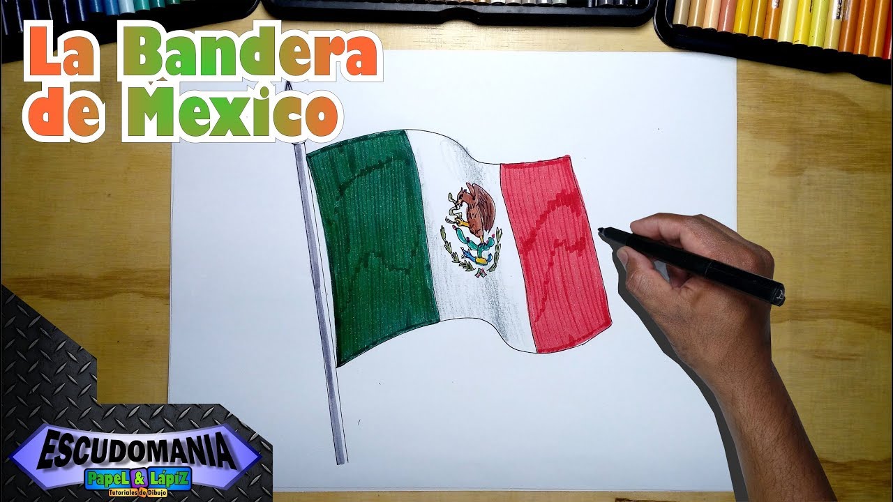 Cómo Dibujar La Bandera De Mexico Fácil Paso a Paso