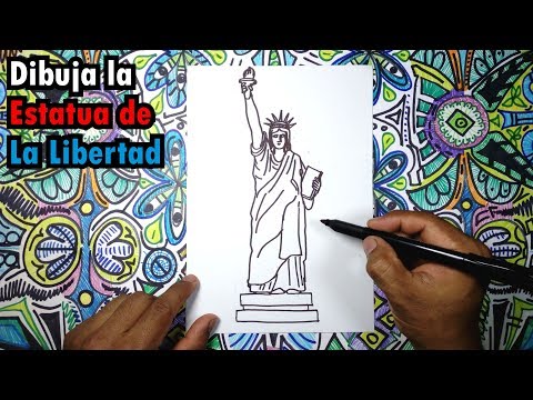 Dibujar La Estatua De La Libertad Paso a Paso Fácil