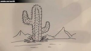 Dibujar Un Cactus Paso a Paso Fácil