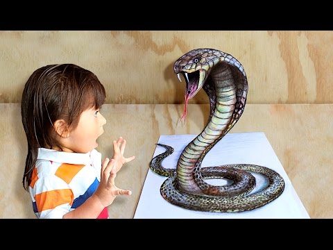 Dibuja Una Serpiente Con Efecto 3D Paso a Paso Fácil