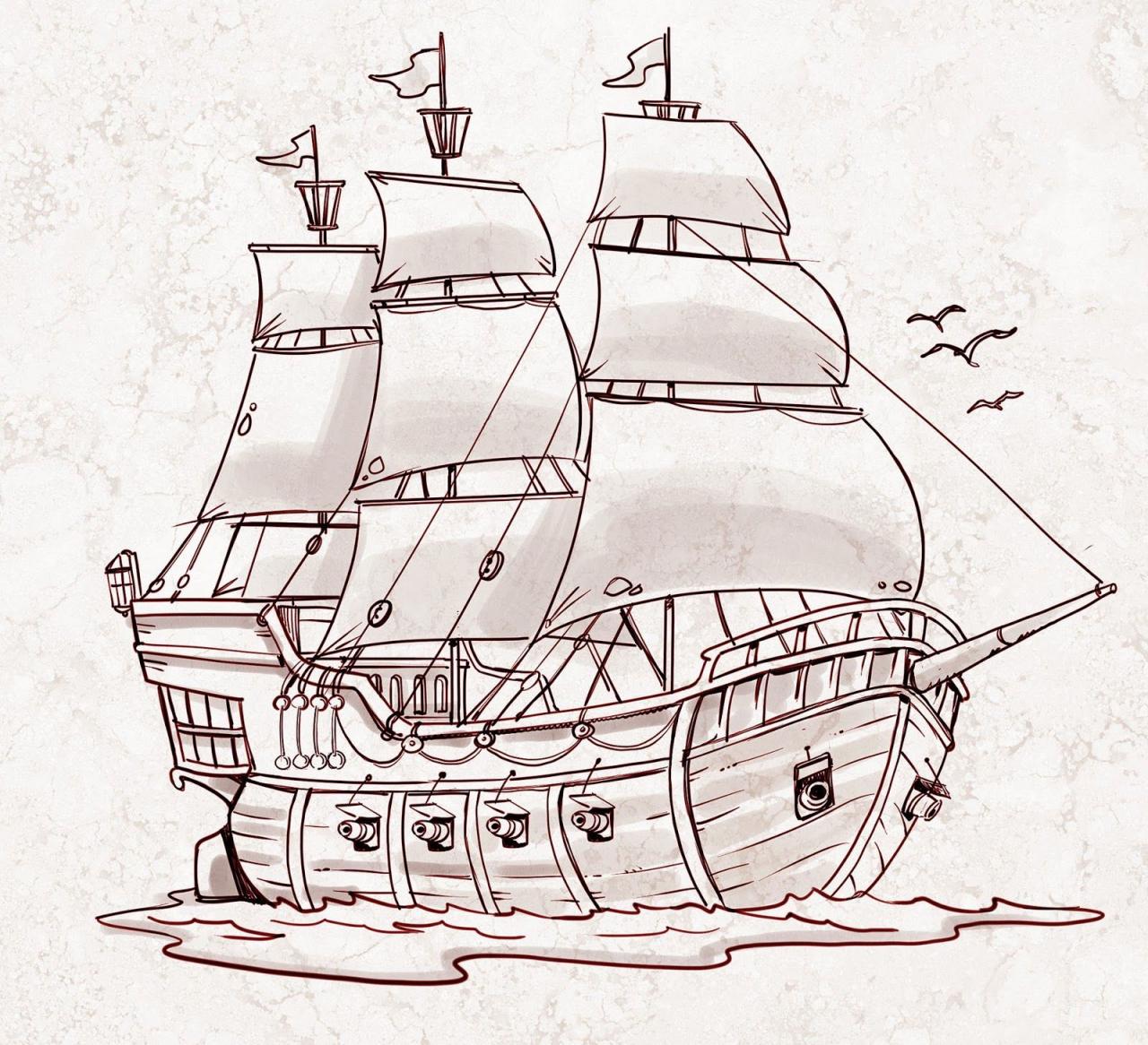 Blog del dibujante Jorge Santillan  Ilustraciones de cuentos  comics   libros educativos  revistas  etc -  …  Dibujo de barco  Dibujo barco pirata   Pinturas de barcos, dibujos de Un Barco Pirata, como dibujar Un Barco Pirata paso a paso