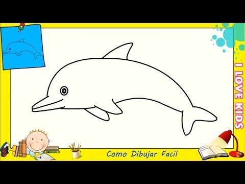 Como dibujar un delfin FACIL paso a paso para niños y principiantes 6 -  YouTube  Como dibujar un delfin  Cómo dibujar  Dibujos, dibujos de Delfines, como dibujar Delfines paso a paso