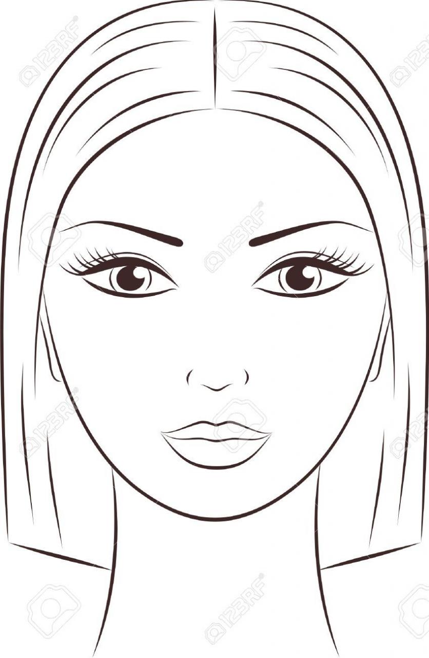 Stock Photo  Rostro de mujer dibujo  Dibujos de maquillaje  Dibujo de la  cara, dibujos de Una Cara De Mujer, como dibujar Una Cara De Mujer paso a paso