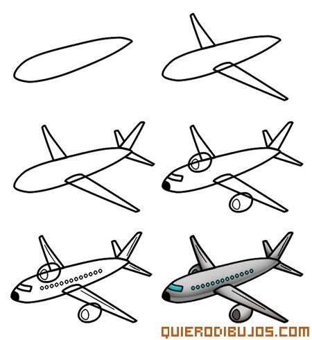 como dibujar - Buscar con Google  Aviones para dibujar  Dibujos  Dibujos  fáciles, dibujos de Aviones, como dibujar Aviones paso a paso