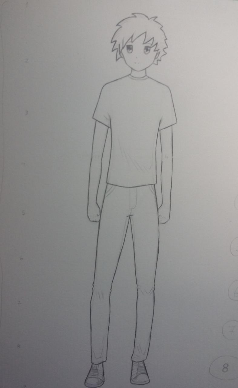 Cómo dibujar un cuerpo manga paso a paso (masculino)  by Anidemy  Medium, dibujos de Un Chico, como dibujar Un Chico paso a paso