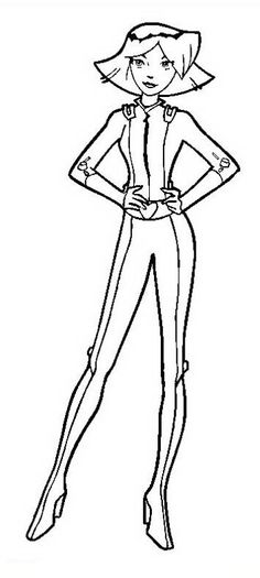Totally Spies #2 (Dibujos animados) – Páginas para colorear, dibujos de Totally Spies, como dibujar Totally Spies paso a paso
