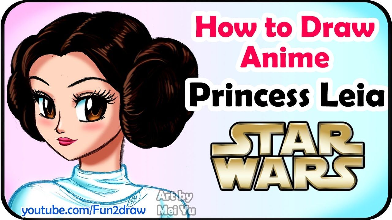 How to draw Princess Leia  Draw Anime  Manga  Frikis, dibujos de A La Princesa Leia De Star Wars En Manga, como dibujar A La Princesa Leia De Star Wars En Manga paso a paso