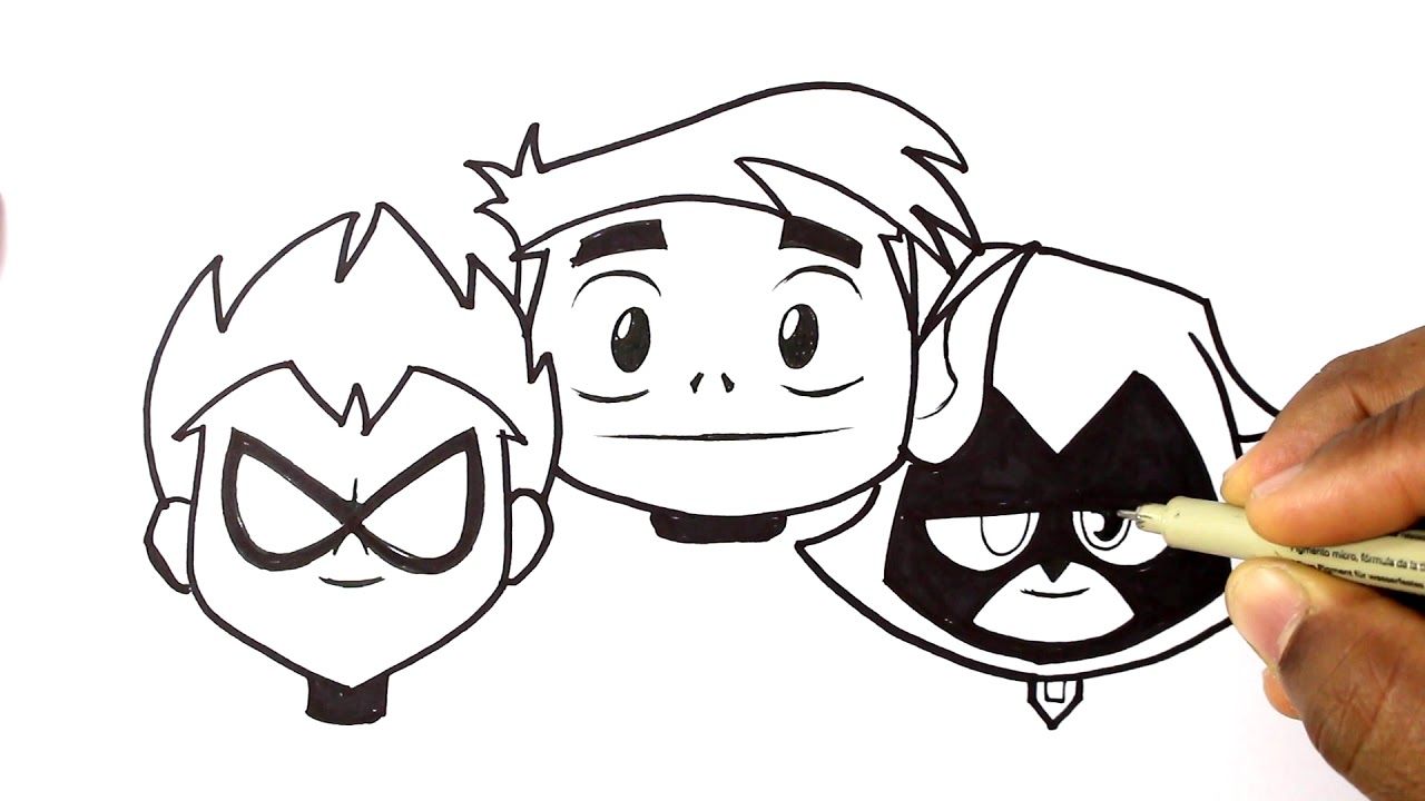 Como Dibujar y Colorear a Robin  Beast Boy and Raven - Jovenes  -  -  -    Dibujos  Beast boy  Dibujos de colores, dibujos de Jovenes Titanes, como dibujar Jovenes Titanes paso a paso