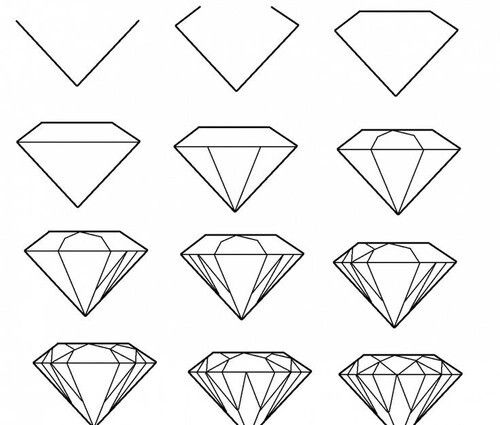 Pin en Sketch and Anime S&A, dibujos de Un Diamante, como dibujar Un Diamante paso a paso