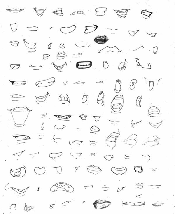 expresiones fisicas de anime - Buscar con Google  Dibujos de labios  Anime  facil de dibujar  Como dibujar boca, dibujos de Bocas Animé, como dibujar Bocas Animé paso a paso