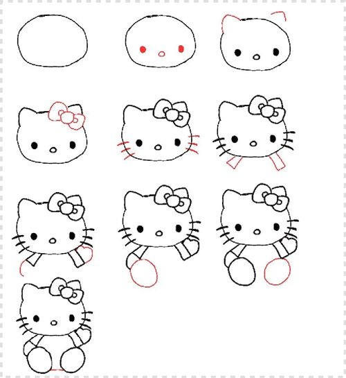 Como dibujar a Hello Kitty  DecoPeques  Cosas de hello kitty  Aprender a  dibujar  Dibujos para niños, dibujos de A Hello Kitty, como dibujar A Hello Kitty paso a paso