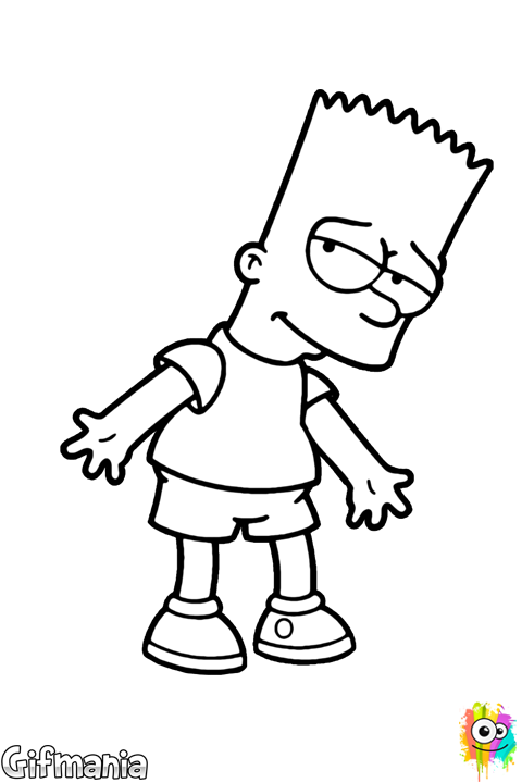 Dibujo de Bart Simpson  Bart simpson dibujo  Animales faciles de dibujar   Dibujos de los simpson, dibujos de A Bart Simpson, como dibujar A Bart Simpson paso a paso