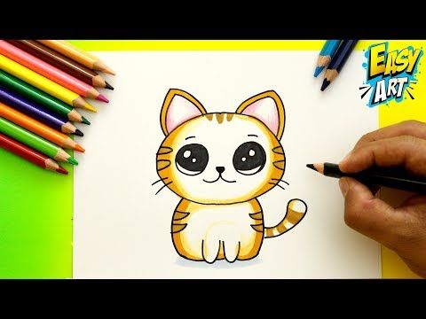 Cómo Dibujar un Gato estilo CUTE - How to Draw Cat - Dibujos Kawai - Easy  Art - YouTube  Dibujos kawaii de animales  Como dibujar un gato  Dibujo  gato facil, dibujos de Un Gato Estilo Cute, como dibujar Un Gato Estilo Cute paso a paso