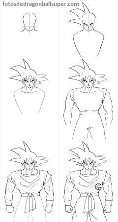 Como dibujar a goku para principiantes en cuerpo completo  Cómo dibujar a  goku  Dibujo de goku  Goku dibujo a lapiz, dibujos de A Gokú, como dibujar A Gokú paso a paso