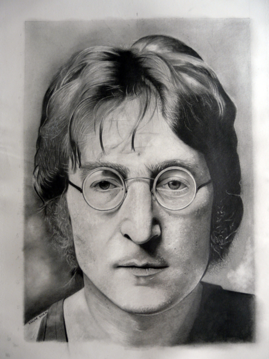 JOHN LENNON  Dibujo de ENRIQUE RAGEL  Compra arte en Flecha, dibujos de A John Lennon, como dibujar A John Lennon paso a paso
