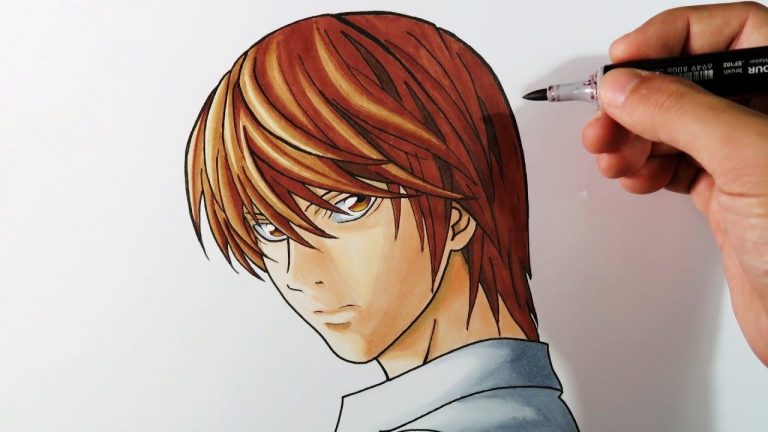 Cómo dibujar A Light Yagami De Death Note 】 Paso a Paso