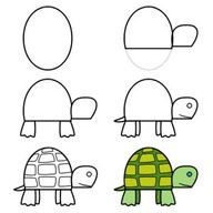 Cómo dibujar una tortuga  Dibujos fáciles de hacer  Aprender a dibujar   Dibujos faciles para niños, dibujos de Una Tortuga, como dibujar Una Tortuga paso a paso