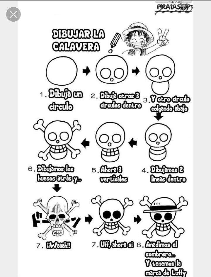 Como dibujar la calavera mugiwara:v  •One Piece• Amino, dibujos de La Calavera Mugiwara De One Piece, como dibujar La Calavera Mugiwara De One Piece paso a paso