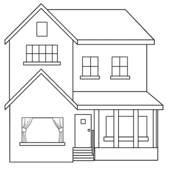 Casas faciles de dibujar  Dibujo de casa  Cómo dibujar una casa  Bosquejo  de casa, dibujos de Casas, como dibujar Casas paso a paso