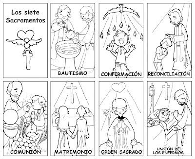 LOS SACRAMENTOS  Los 7 sacramentos  Catequesis  Los sacramentos, dibujos de Los 7 Sacramentos, como dibujar Los 7 Sacramentos paso a paso