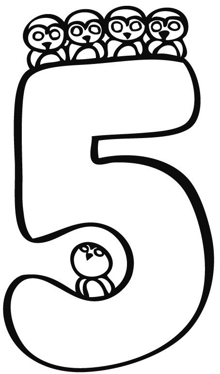 Dibujo de Número 5 para colorear  Dibujos para colorear imprimir gratis, dibujos de El Numero 5, como dibujar El Numero 5 paso a paso