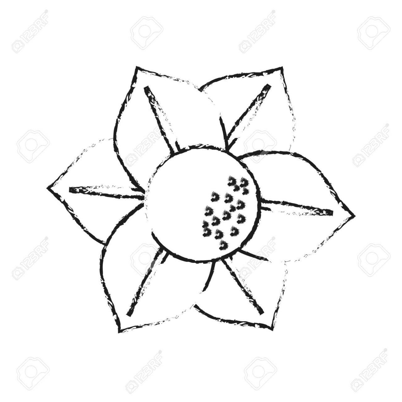 Ilustración de vector de imagen de icono de delicada flores pequeñas dibujar, dibujos de Flores Pequeñas, como dibujar Flores Pequeñas paso a paso