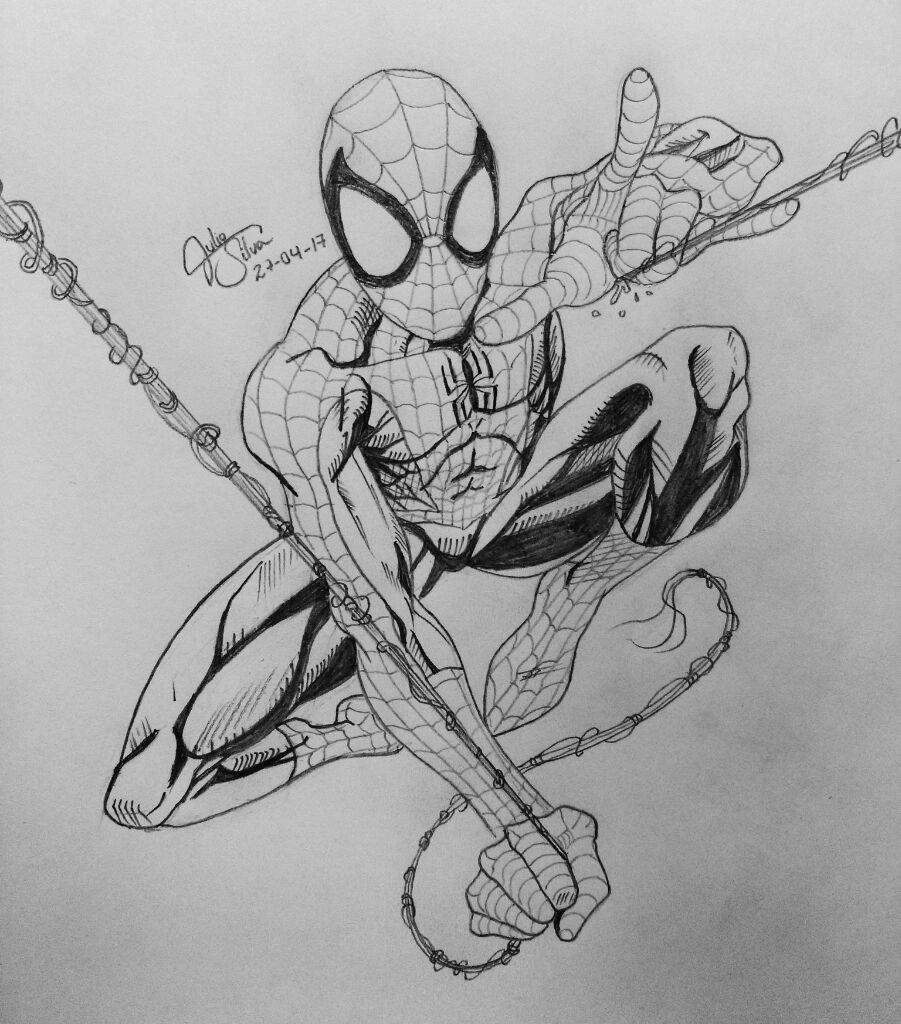 DIBUJO DE ULTIMATE SPIDER-MAN A LÁPIZ  •Cómics• Amino, dibujos de Ultimate Spider Man, como dibujar Ultimate Spider Man paso a paso