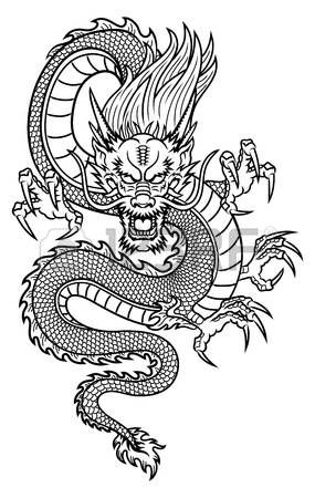 dragon chino: Dragón asiático tradicional Vectores  Tatuaje de dragón  asiático  Tatuajes de dragón chino  Dragón asiático, dibujos de Un Dragón Chino, como dibujar Un Dragón Chino paso a paso