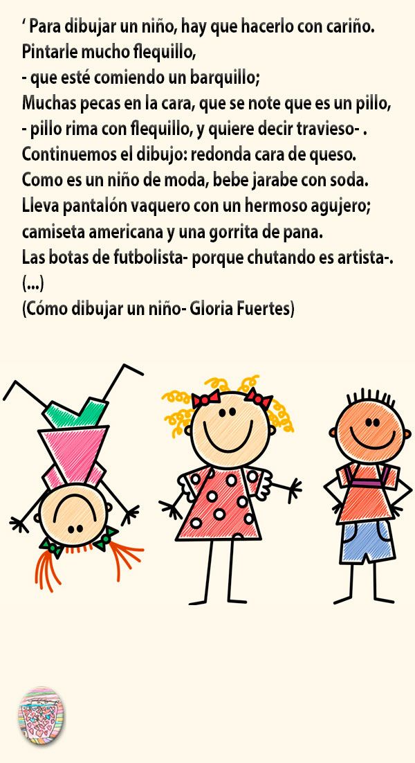Cómo dibujar un niño es una de las poesías más conocidas de #GloriaFuertes -   Es fantástica -  -  -  ¿la conoces? 😍 #poesía…  Poesía para niños  Niños   Poesias infantiles, dibujos de Un Niño Gloria Fuertes, como dibujar Un Niño Gloria Fuertes paso a paso