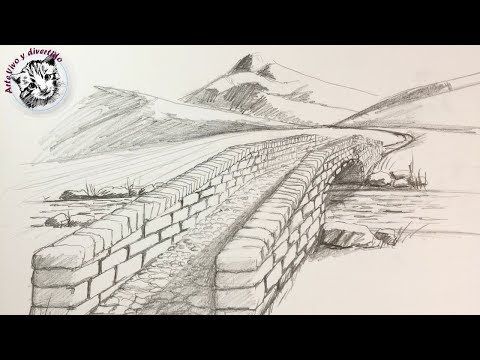 Como dibujar puente  Aprende a dibujar de otros artistas de Letsdraw - it, dibujos de Un Puente, como dibujar Un Puente paso a paso