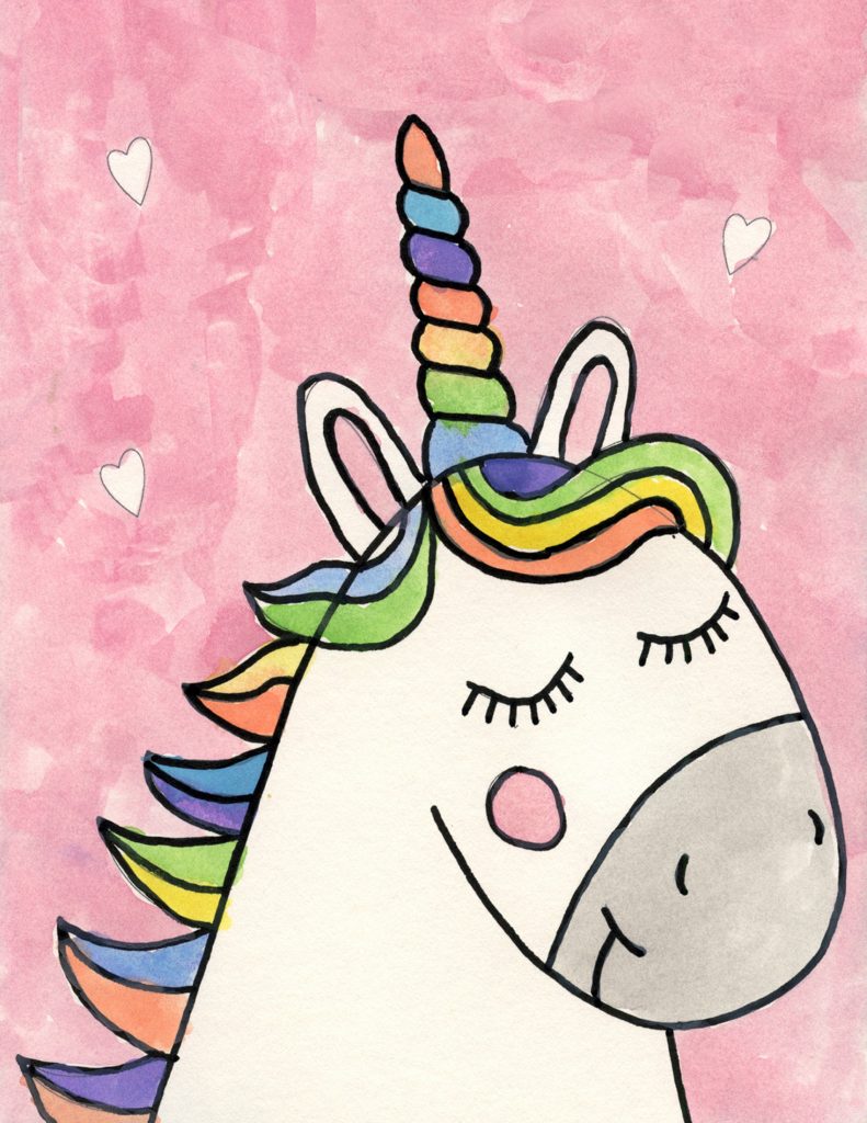 dibujo de unicornio facil