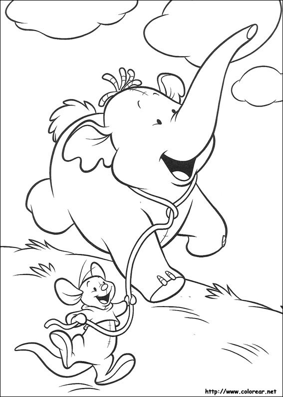 Dibujos para colorear de Winnie Pooh y el Pequeño Efelante, dibujos de Winnie Pooh Y El Pequeno Efelante, como dibujar Winnie Pooh Y El Pequeno Efelante paso a paso