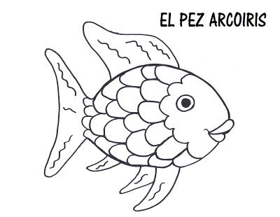 Actividades CUENTO: El Pez Arcoiris  Pez para colorear  Peces arco iris   Plantilla de pez, dibujos de El Pez Arcoiris, como dibujar El Pez Arcoiris paso a paso