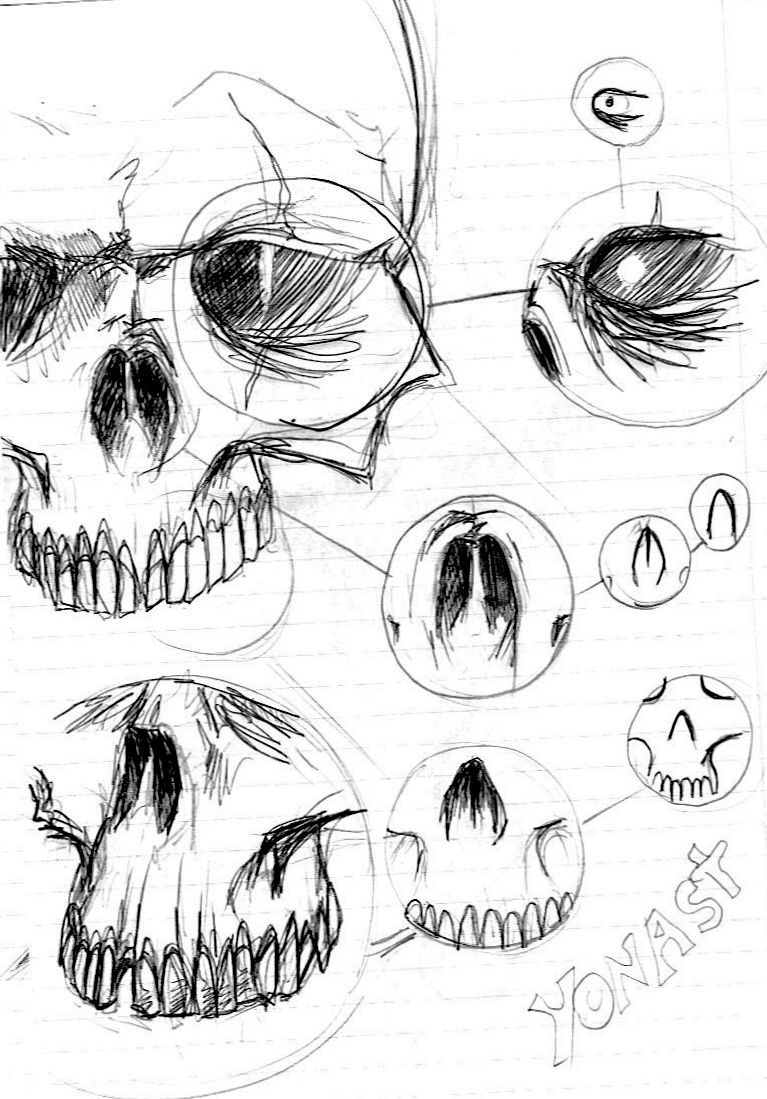 Tutorial como dibujar cráneos(pasos)  Dibujos  Bocetos  Bocetos artísticos, dibujos de Cráneos, como dibujar Cráneos paso a paso