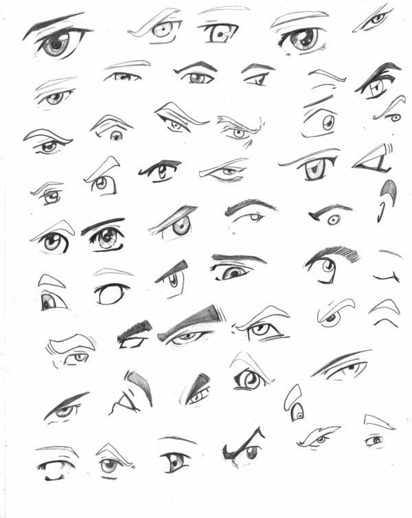 Resultado de imagen para DIBUJO DE CARAS MANGA 3D  Ojos de hombre  Dibujos  de ojos  Dibujos de hombres, dibujos de Caras Manga, como dibujar Caras Manga paso a paso
