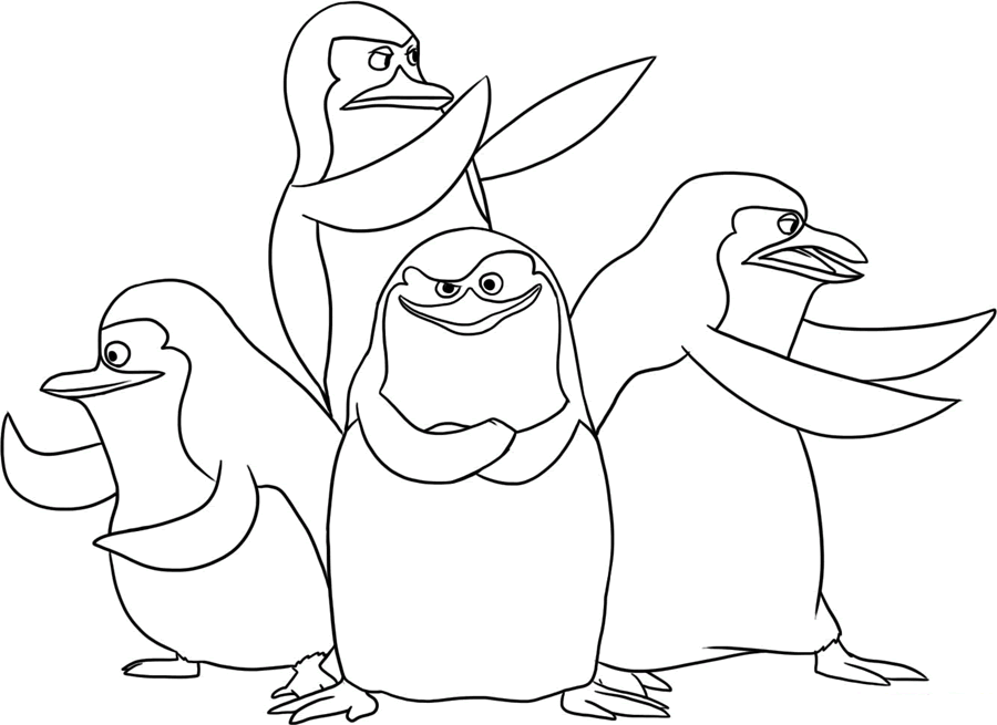 Dibujos de la pelicula madagascar para colorear  Pinguinos de madagascar   Dibujos  Páginas para colorear, dibujos de Madagascar, como dibujar Madagascar paso a paso