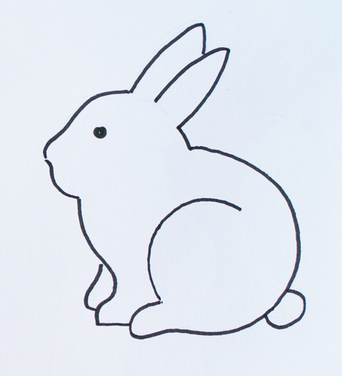 Dibujo de conejo - Cómo dibujar un conejo - Animales para dibujar, dibujos de Un Conejo A Lápiz, como dibujar Un Conejo A Lápiz paso a paso