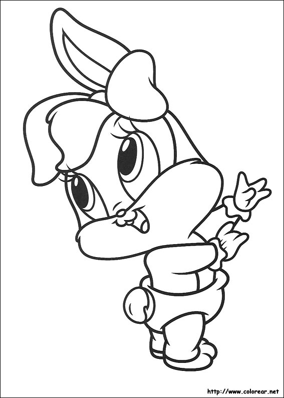 Dibujos para colorear de Baby Looney Tunes, dibujos de Baby Tunes, como dibujar Baby Tunes paso a paso