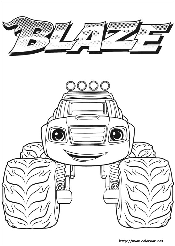Dibujos para colorear de Blaze y los Monster Machines, dibujos de Blaze Monster Machines, como dibujar Blaze Monster Machines paso a paso
