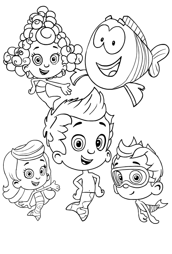 Dibujos de los Bubble Guppies para colorear, dibujos de Bubble Guppies, como dibujar Bubble Guppies paso a paso