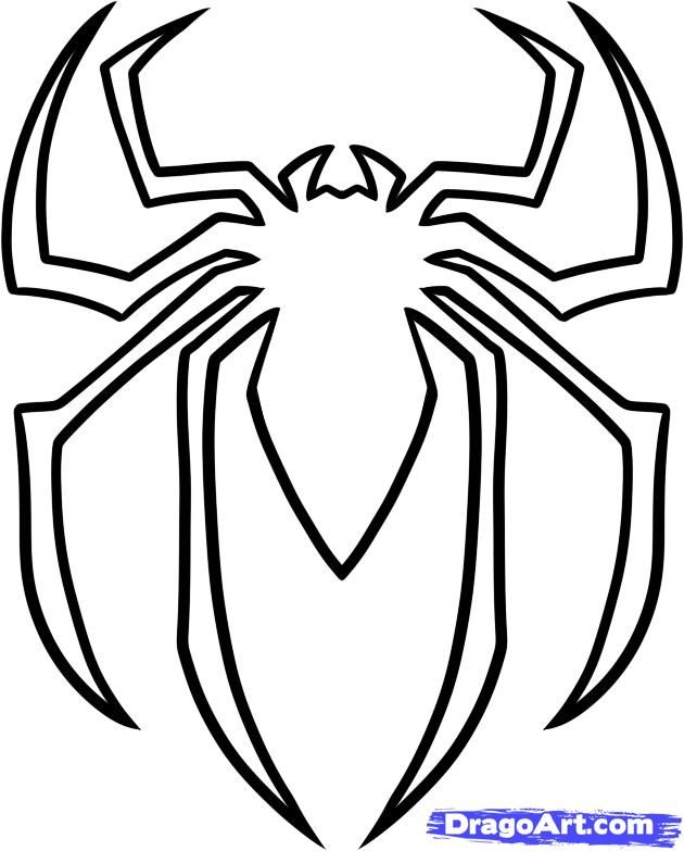 How To Draw The Spiderman Logo  Spiderman Symbol by Dawn (With images)   Spiderman pumpkin  Spiderman pumpkin stencil  Spiderman birthday, dibujos de El Logo De Spiderman, como dibujar El Logo De Spiderman paso a paso