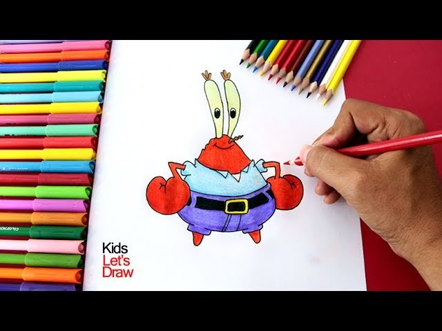 Cómo dibujar a Don Cangrejo (Bob Esponja)  How to draw Mr -  Krabs (SpongeBob  SquarePants), dibujos de A Don Cangrejo, como dibujar A Don Cangrejo paso a paso