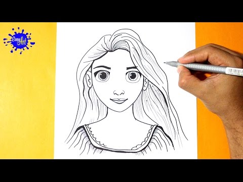 Como dibujar a la princesa Rapunzel de Disney, dibujos de A La Princesa Rapunzel De Disney Enredados, como dibujar A La Princesa Rapunzel De Disney Enredados paso a paso