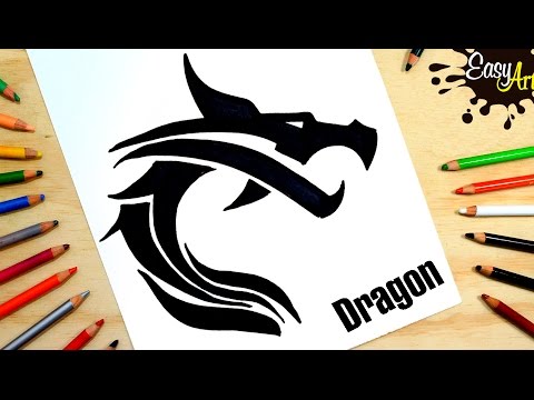 Como dibujar la silueta de un Dragón, dibujos de La Silueta De Un Dragón, como dibujar La Silueta De Un Dragón paso a paso
